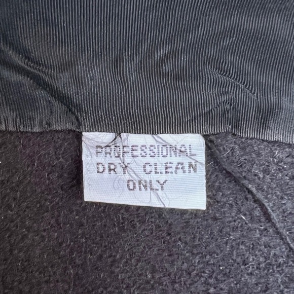 Vintage Maggie Lawrence W's Black w/ Brown Paisley Velvet Collar Long Wool Coat - Picture 11 of 12